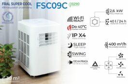 Fral SuperCool FSC09C 2,6 kW + Adaptor wylotowy zimnego powietrza