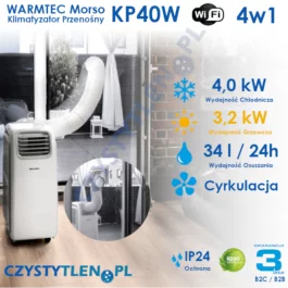 WARMTEC Morso KP40W z Wi-Fi – klimatyzator przenośny 4.0 kW