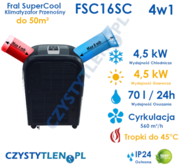 Fral Super Cool FSC16SC  – klimatyzator przenośny 4.5 kW