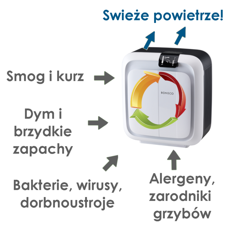 Infografika oczyszczacz powietrza - CzystyTlen.pl