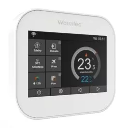 Regulator temperatury Warmtec ITS biały podtynkowy 2-czujnikowy Wi-Fi