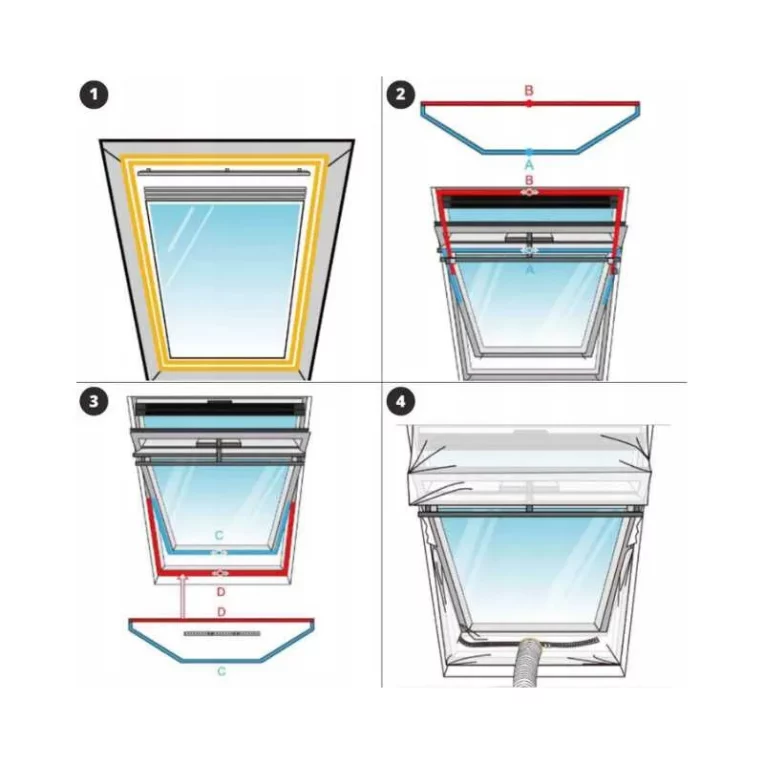 Uszczelka okienna na okno dachowe Mission Air Lock na okno dachowe schemat - CzystyTlen.pl