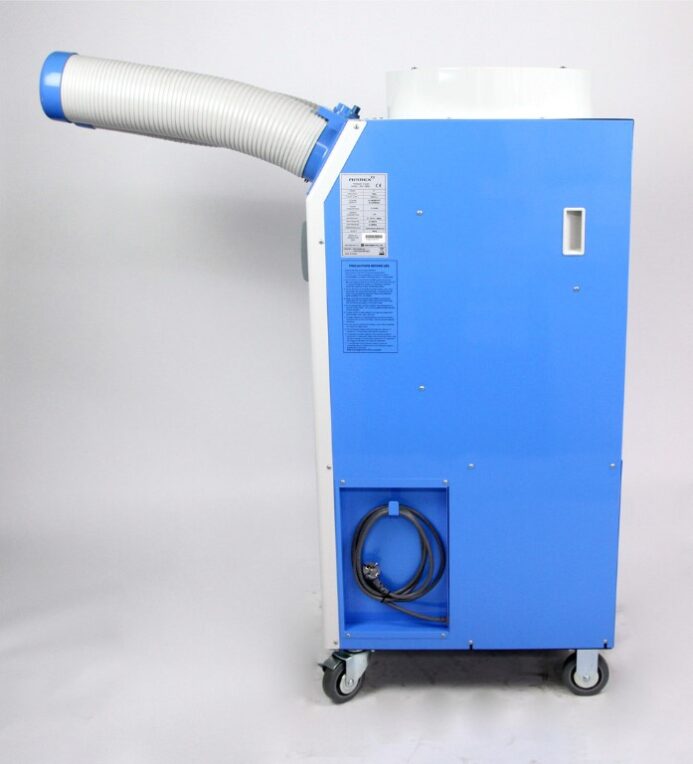 Klimatyzator przemyslowy przenosny AIRREX HSC 2500 615 kW 780m3h strona z zaislaniem - CzystyTlen.pl