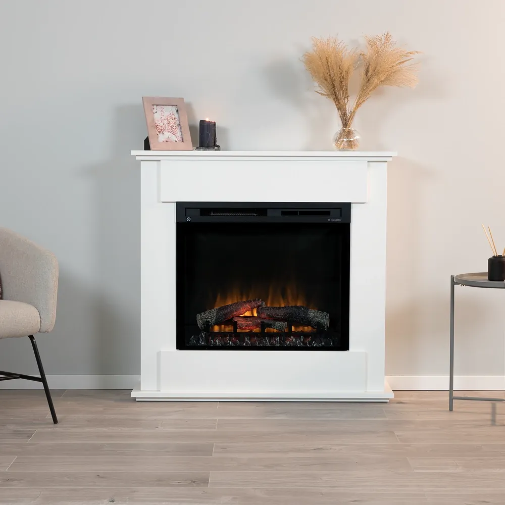 Kominek elektryczny Warmtec Fonte wkład Dimplex 28' XHD Optiflame - biały