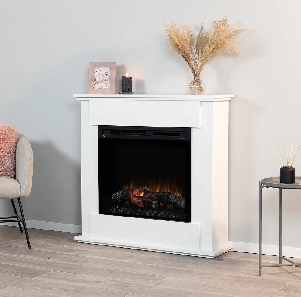 Kominek elektryczny Warmtec Fonte wkład Dimplex 28' XHD Optiflame - biały