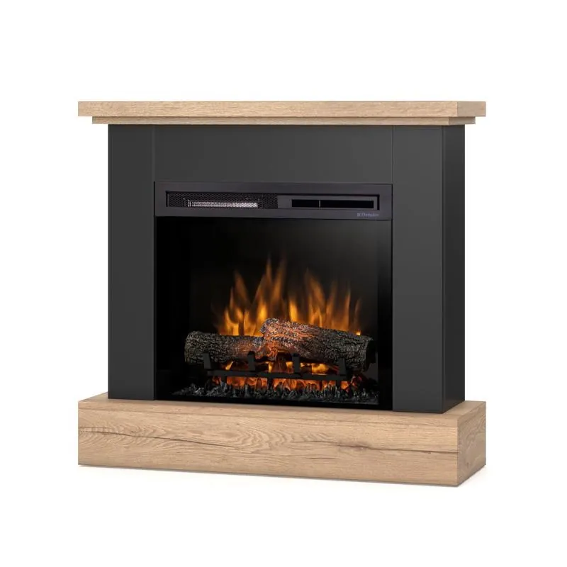 Kominek elektryczny Warmtec Jukon wkład Dimplex 23' XHD Optiflame - czarny, jasny dąb