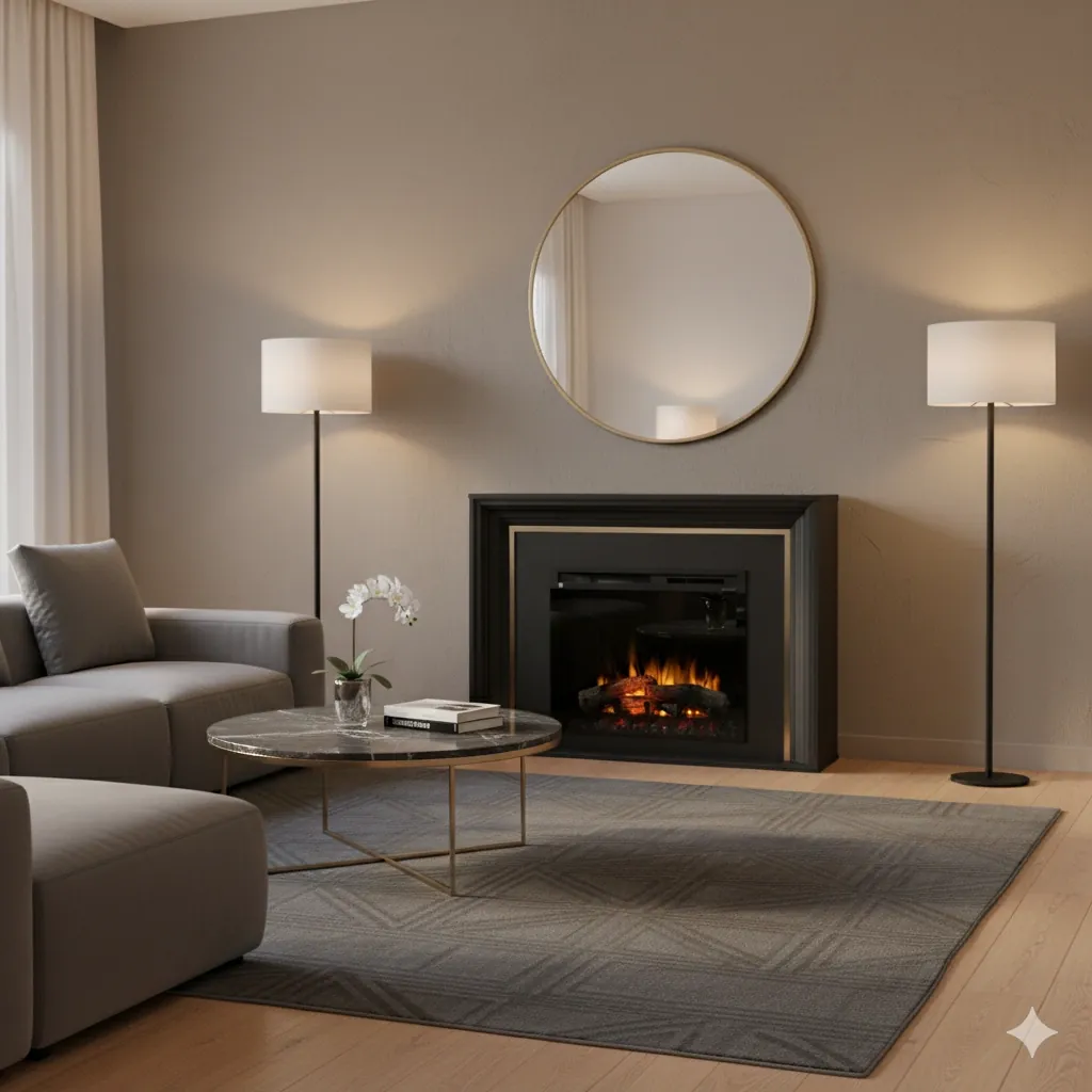 Kominek elektryczny Warmtec Lanini wkład Dimplex 28" XHD Optiflame - czarny mat 11 - CzystyTlen.pl Kominek elektryczny Warmtec Lanini wkład Dimplex 28' XHD Optiflame - czarny mat
