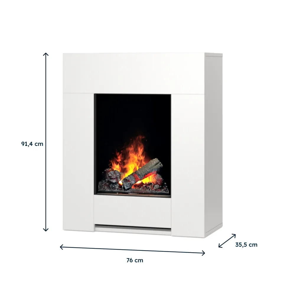 Kominek elektryczny Warmtec Zario wkład Engine 68-400 Optimyst - biały mat